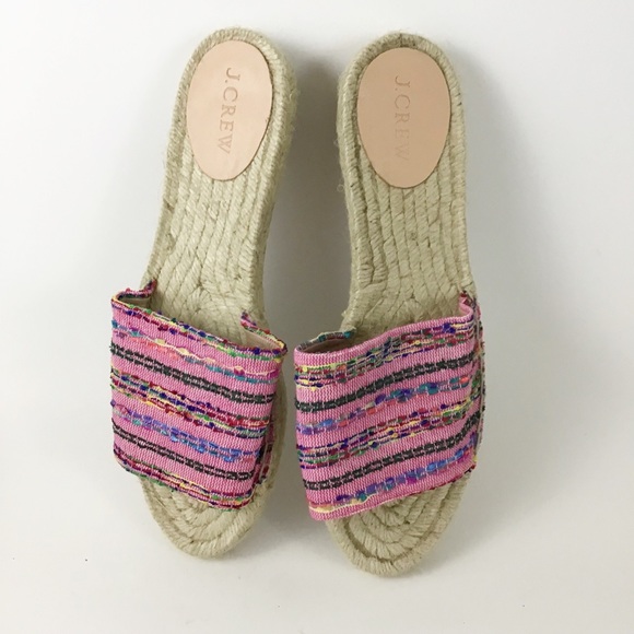 J Crew Valencia Striped Embroidered Espadrille - Picture 4 of 6